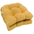 thumbnail image 1 of 16-inch Solid Microsuede U-shaped Tufted Chair Cushions (Set of 2), 1 of 4
