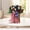 Bouquet, variant on 4th of July Patriotic Burlap Wreath, 15.7In Ruffled Fabric Wreath with Tulips & Striped Bow, Red White Blue Door Decor for Independence Day(Circle)