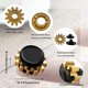 thumbnail image 2 of Copper Gears Linkage Fidget Spinner Toys for Adults, Mini Small Metal Spinners Silent Premium Bearing (1 Gear, Black-Brass), 2 of 4