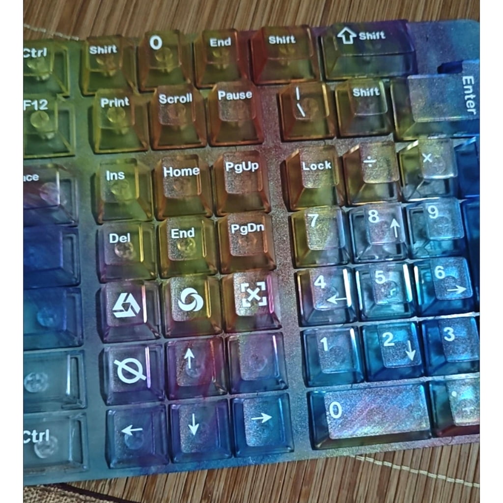 132 Rainbow Colored Keycaps PC Shine Through Design Ergonomic Typing Experience For Gaming Keyboards