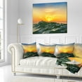 thumbnail image 2 of Designart Bright Sunlight and Glowing Waves - Beach Photo Throw Pillow - 16x16, 2 of 4