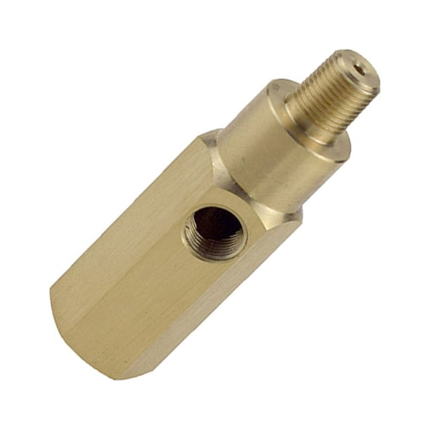 Kenally Adaptador de indicador de presión de aceite 1/8-28 NPT emisor de latón compatible con medidores de línea de alimentación de motor Vehículos, repuestos y accesorios Mis