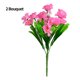 thumbnail image 5 of Bewildely Decoración de estilo rústico Artificial, 2 uds., 5 ramas, 15 cabezas, con hojas, para el hogar y la Oficina Flores artificiales rosa, 5 of 6