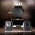 thumbnail image 3 of PRISP Rubber Encased Hex Dumbbell - Cast Iron Hand Weight for Home Gym, Exercise and Fitness with Rubber Grip; Sold Individually, 3 of 8