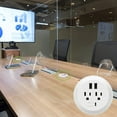thumbnail image 4 of TOPGREENER Desktop Power Grommet with 60W PD Fast Charging USB C, GaN Desk Grommet for MacBook, 2 USB-A Ports and Duplex Receptacles, 3” Diameter Power Grommet, TTRP48APD60-W, White, 4 of 7