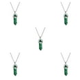 thumbnail image 2 of maskred Hexagon Column Charm Findings Handmade Holiday Hanging Pendants Crystal Necklace Earring Keychains Decorations Peacock Stone 5Set, 2 of 6