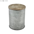 thumbnail image 5 of Elk Home Cannes 16-Inch Wide Round Wood and Metal Accent Table in Gray Finish, 5 of 5