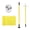 Yellow, variant on Xirurus Detachable 2 Section Golf Putting Green Flagstick with Hole Cup Kit, Professional Backyard Practice Golf Hole Pole Cup Flag Target Training Equipment, Yellow (32.7 inches / 83 cm)