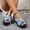 Sky Blue, variant on Women's Denim Cross Strap Platform Slides Sandals with Buckle Fashion Comfortable Studded Slip On Non-Slip Beach Mules For Casual Party Date Walking