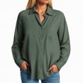 thumbnail image 5 of Godom Shirts for Women Oversized Long Sleeve Button Down Shirts Blouses Tops with Pocket, 5 of 7