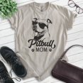thumbnail image 2 of Pitbull Mom T-shirt, Unisex Women's Shirt, Pit Bull Terrier Owner, Best Dog Mom Gift, Light Silk Gray, Medium, 2 of 6