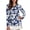 Hawaiian Blue Hibiscus, variant on Garronmavis Golf Tennis Shirt Women Long Sleeve Hiking Shirts Collared Shirt Tops Athletic Casual Work Shirts Tops Tropical Golf for Women, Tropical Monstera, Size XS