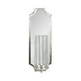 thumbnail image 6 of Kate and Laurel Ciel Glam Mirrored Wall Sconce, 6 x 5 x 16, Silver, Traditional Scalloped Candle Holder with Removable Glass Cylinder and Mirror for Bathroom or Bedroom Wall Decor, 6 of 9