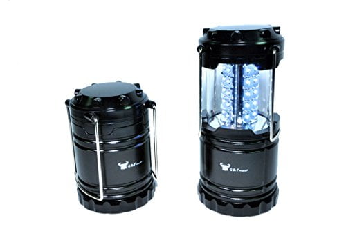 2 Pack of Water Resistant Portable Ultra Bright LED Lantern Flashlight for Hiking,... by G & F