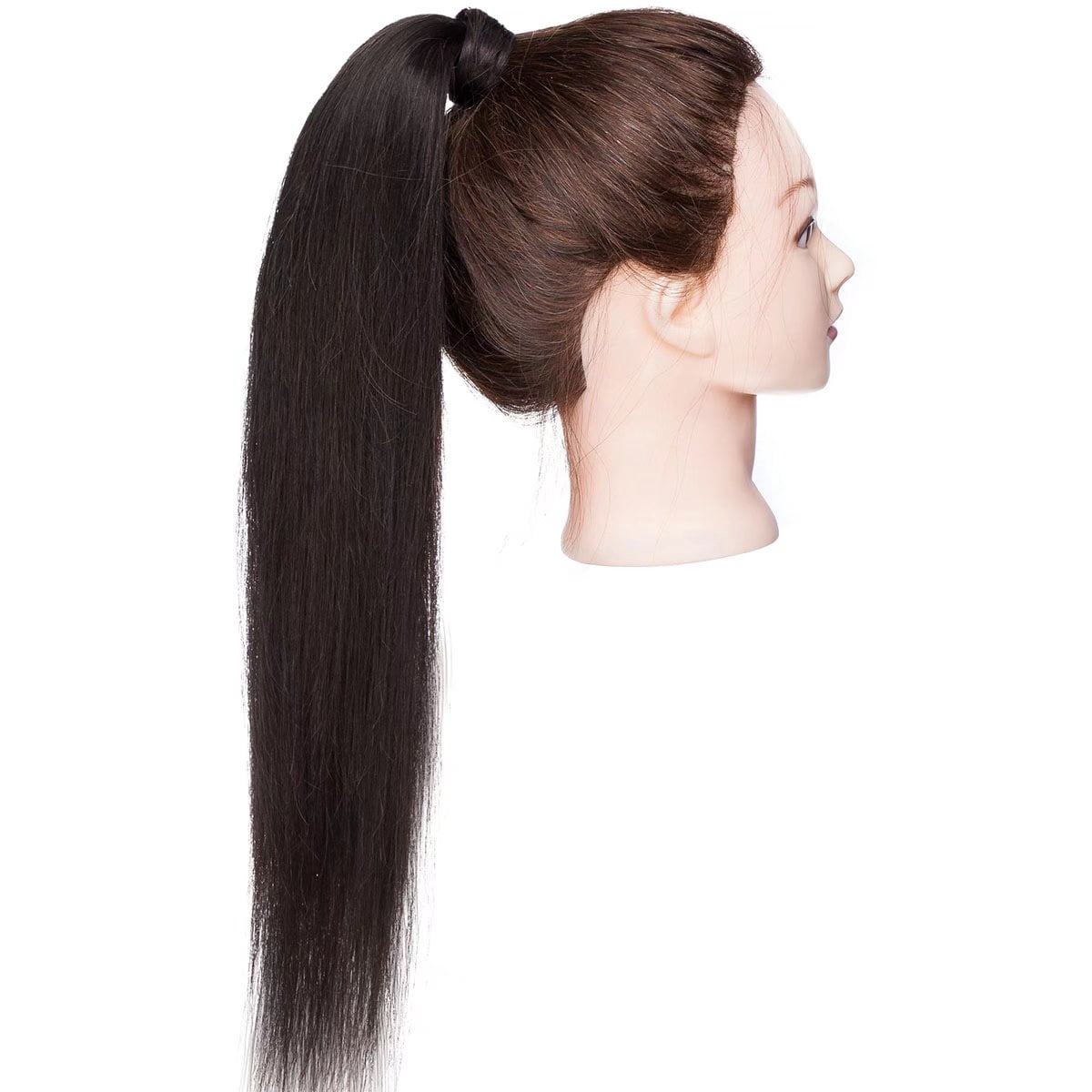 MY-LADY Women Clip in Ponytail Thick 100% Remy Human Hair Extensions Warp Around One piece Hairpiece Straight
