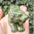 thumbnail image 2 of Handcraft Green Jade Jadeite Tiger Emerald crystal healing Stone Carving Big Cat Jungle Animals Gem Chakra Quartz Decorative Ornament xx078, 2 of 4