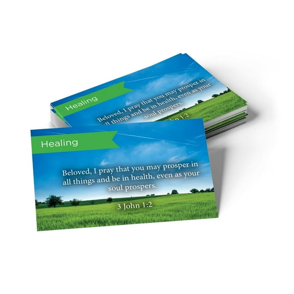 Pass Along Scripture Cards, Healing, 3 John 1:2, Pack 25