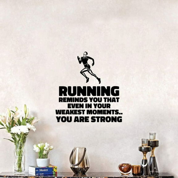 Your Weakest Moments Quote Wall Sticker Room Vinyl Wall Art Decals Sport Activities/ Running Fitness Inspiration Training Home Gym Vinyl Stickers Motivational Wall Art Decoration Size (20x20 inch)