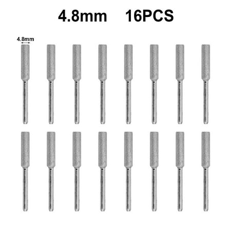 

16pcs Diamond Chainsaw ener ening Stone Grinding File Tool Silver