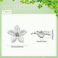 thumbnail image 2 of 12 Pcs Crystal Flower Buttons 20mm Alloy Rhinestone Five Petal Flower Shank Buttons Silver Floral Shape Sewing Buttons Decorative Knitting Craft Buttons for Clothing DIY Decoration, 2 of 6