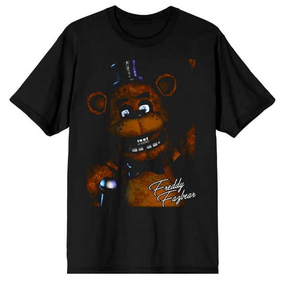 Five Nights At Freddy's Big Freddy Fazbear Adult Crew Neck Short Sleeve T-shirt - Medium