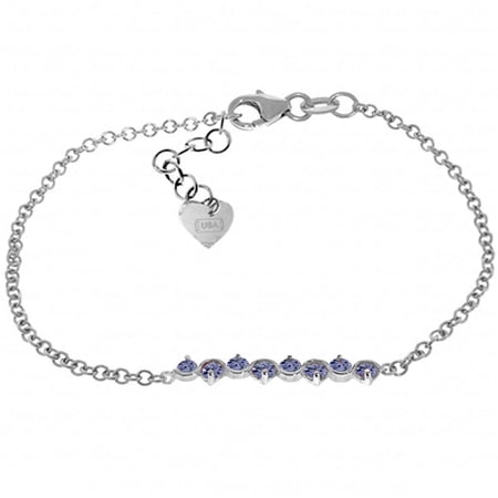 Galaxy Gold 14k White Gold Prong Set Tanzan… product image