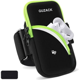 GUZACK Running Armband - Fits IPhone 16 Pro Max, Galaxy S25, Up To 6.9" Phones, Card Slot & Key Pocket