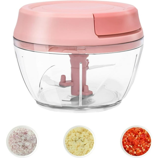 SAYIHEXIHE Manual Food Chopper Vegetable Cutter Onions Cutter Garlic Dicer Grinder Veggie Chopper with Container 500ML