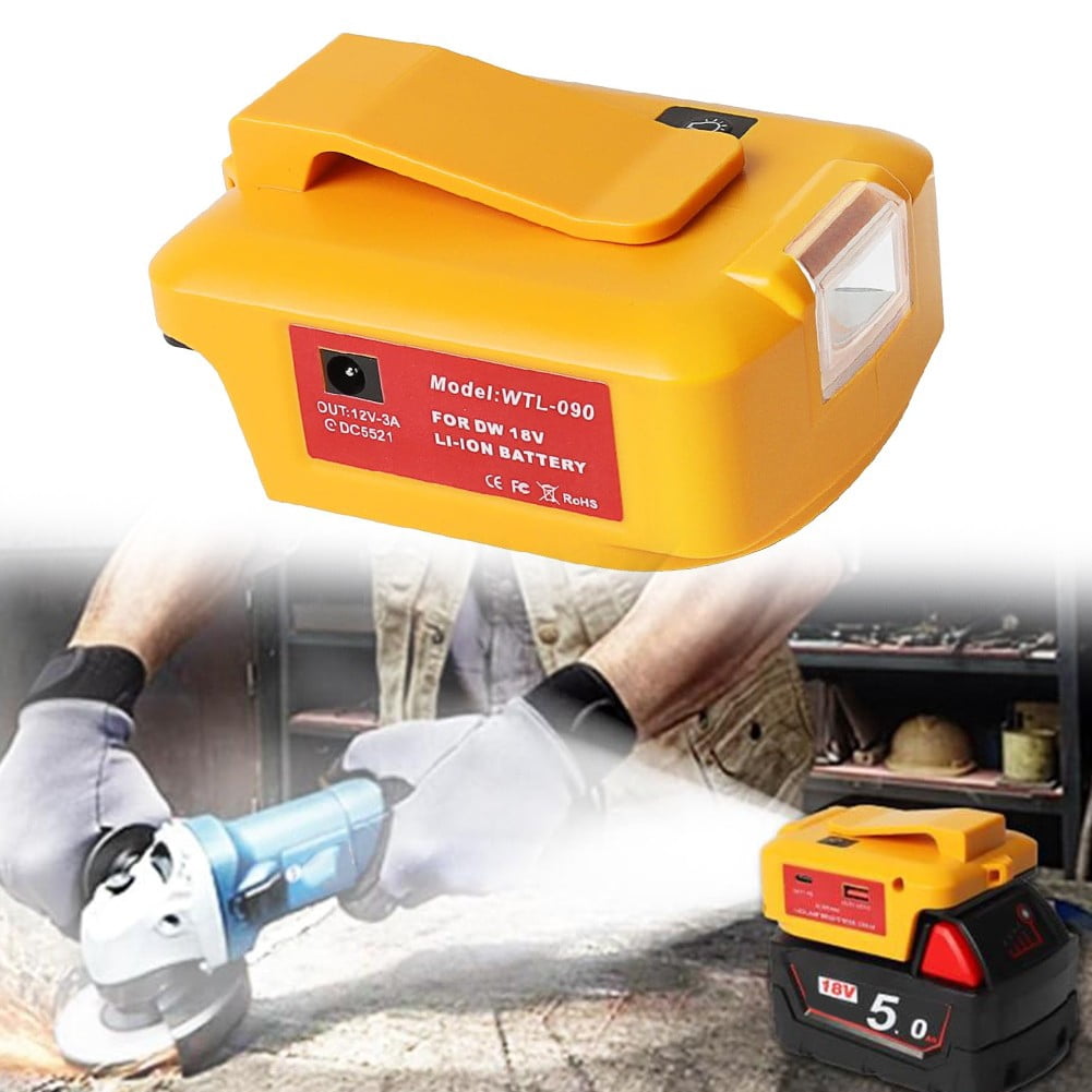 AFQH Power Adapter for DEWALT USB Charger Adapter 18V Batteries Power Bank Adapter