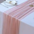 thumbnail image 2 of Ksopiavobs 10Ft Dusty Rose Chiffon Table Runner Dusty Pink Sheer Table Runners 29×120 Inch Long Rustic Decoration for Boho Wedding Bridal Shower Baby Shower Birthday Party Holiday Christmas Decor, 2 of 6