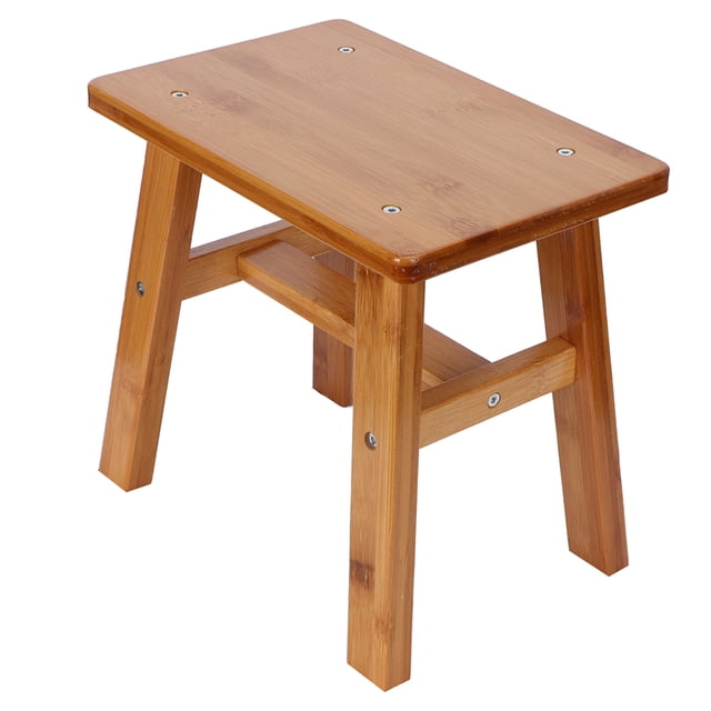 Petit Tabouret en Bambou, Tabouret Rond Carré Polyvalent, Table Basse Créative pour Enfants