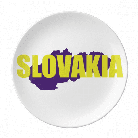 

European Map Slovakia Plate Decorative Porcelain Salver Tableware Dinner Dish