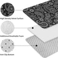 thumbnail image 5 of Black Paisley Pattern Bathroom Rugs Sets 3 Piece,Toilet Cover Set,Absorbent Non Slip Bathroom Mats Sets with U-Shaped Contour Rug Toilet Rug Set, 5 of 5