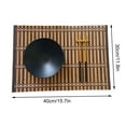 thumbnail image 2 of HEVIRGO Bamboo Woven Placemat Retangle Shape Thickened Parties Weddings Banquets Table Decoration Dining Kitchen Mat, 2 of 10