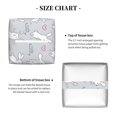thumbnail image 5 of KLL Fun Rabbit Print Tissue Box Cover,Leather Tissue Holder Square Facial Tissue Case Facial Paper Organizer Dispenser for Bathroom, Vanity Countertop, 5 of 7