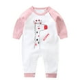 thumbnail image 1 of WEIYLL Girls Rompers Button Long Sleeve Overall Cartoon Cute Warm Spring Autumn Pk3 Toddler Clothes for 12-18 Months, 1 of 2