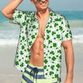 thumbnail image 5 of Picia St Patrick's Day4 Gentle Cotton Regular Fit Short Sleeve Casual Hawaiian Shirt for Men-, 5 of 9