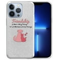 thumbnail image 1 of WIRESTER Silver Glitter Case, Sparkle Bling TPU Cover for Apple iPhone 13 Pro 6.1" 2021, Friendship Is Not A Big Thing It's A Million Little Things, 1 of 3
