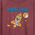 thumbnail image 3 of Pete The Cat - Imagine Space Rocket - Women's Lightweight French Terry Long Sleeve Shirt, 3 of 6