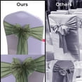 thumbnail image 4 of 20Pcs Organza Chair Bow Sash Decor Bows Sashes For Wedding Reception Events Banquets Decoration -Dark Green, 4 of 5