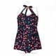 thumbnail image 3 of Trajes de baño de una pieza para mujer, traje de baño de bikini con tirantes y espalda descubierta con estampado para mujer, 3 of 4