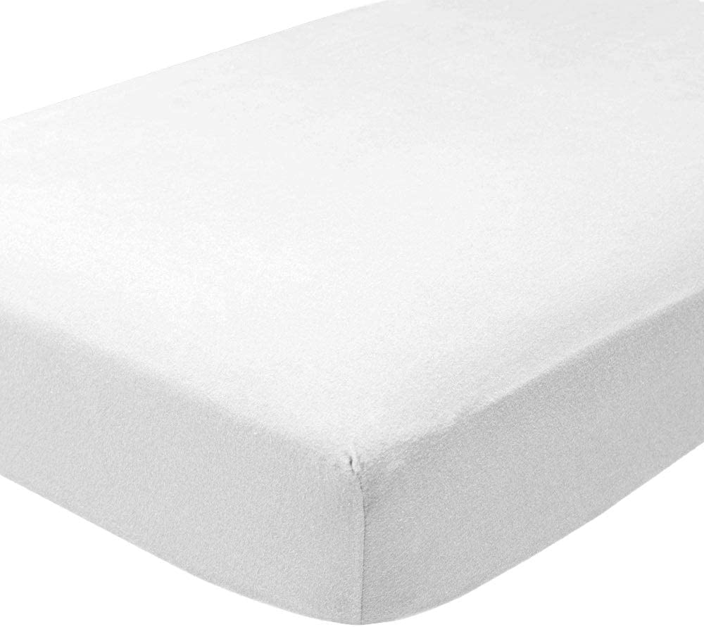 HTOOQ Flannel Fitted Bottom Sheet 100 Cotton Twin Extra Long, Velvety Soft Heavyweight HTOOQ