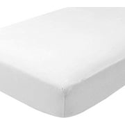 HTOOQ Flannel Fitted Bottom Sheets (2 Pack) 100% Cotton Twin Extra Long, Velvety Soft Heavyweight HTOOQ Double Brushed Flannel HTOOQ Deep Pocket (Twin XL, White)