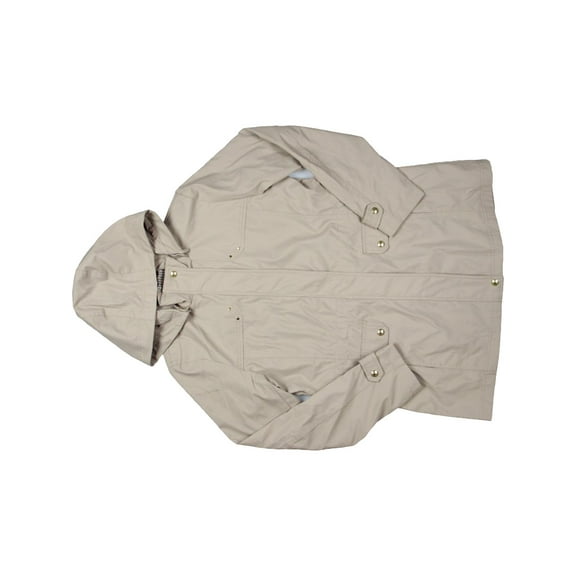 Weatherproof Womens Hooded Midi Raincoat Beige XL