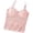 Pink, variant on Womens Camisole Tank Tops qinhaie Women's Lace Camisole with Padded Bra, Adjustable Spaghetti Straps V Neck Crop Top, Soft Breathable Bra Pink Camisoles & Tanks