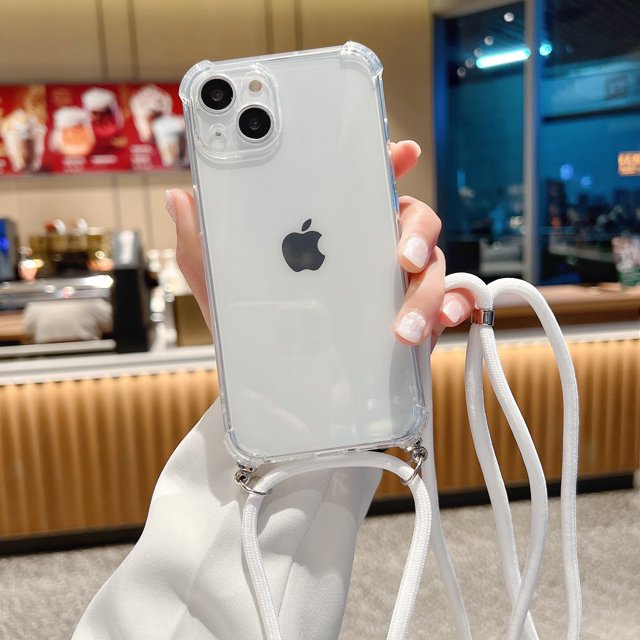 Funda de silicona líquida con correa para el cuello, carcasa con cable para OPPO A72 5G A93S A92 Reno 4 4Se Find X2 Pro Reno 7 RealmeX7 Fivean unisex