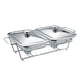 thumbnail image 2 of Calentador de alimentos para buffet, utensilios de cocina con tapa, multiusos, fácil de limpiar. 15 l 2 compartimentos, 2 of 9