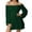 A-Dark Green, variant on HXWCHs A Solid Color One Shoulder Casual Dress for Women L A-Dark Green