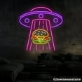 thumbnail image 4 of Glowneon UFO Abduction Burger Neon Sign, Alien Abducting Burger Led Sign, UFO Neon Sign, 4 of 5
