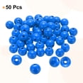thumbnail image 3 of Uxcell 50 piezas de cuentas de madera azul profundo de 20 mm, cuentas redondas sueltas con agujero grande de 4.5 mm para joyería., 3 of 7